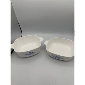 Corning Ware Blue Cornflower 1 Qt And 1 1/2qt Set Of 2 No Lids